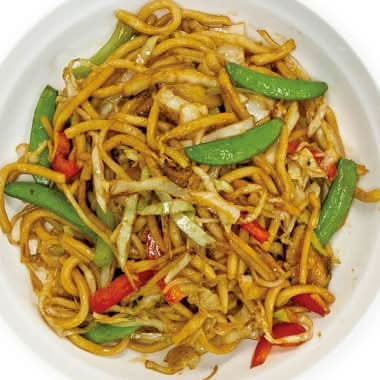 Fried Thick Noodles with Mixed Vegetables 素什錦粗炒麵